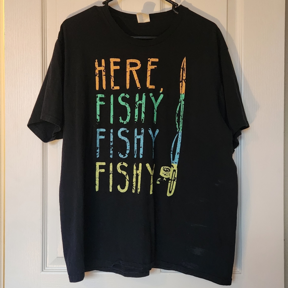 5/$15 Sale Funny Fathers Day Here fishy fishy fishy mens t shirt